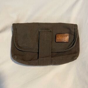 Jeep Wrangler OEM Owners Manual Case **ONLY** - Cotton Canvas - Military Green